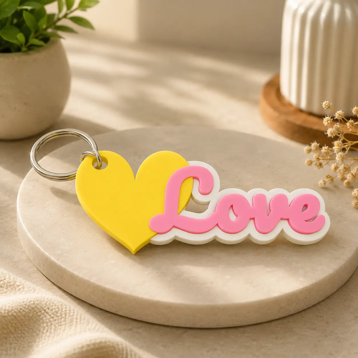 Love Heart Keychain – Word Keychain | Crivon3D