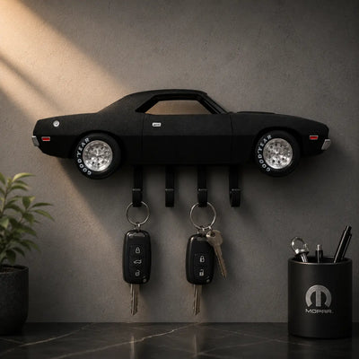 Dodge Challenger Classic Muscle Car Key Holder – 3D Printed Wall Mounted Key Organizer