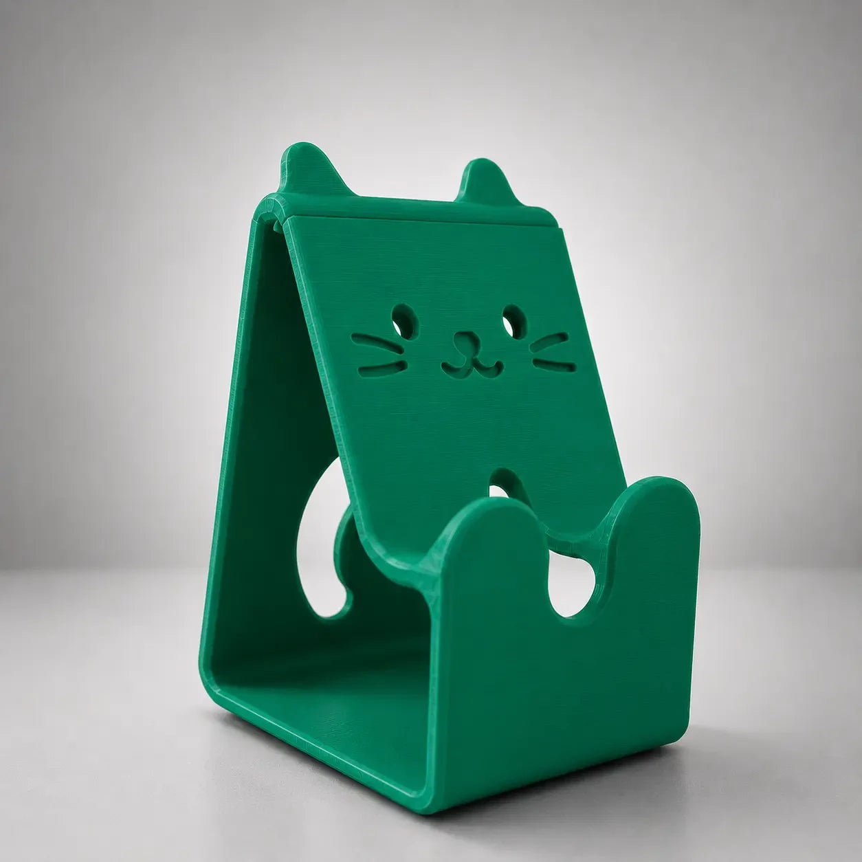 Cute Cat Mobile Phone Stand – 3D Printed Desk Holder | Crivon3d