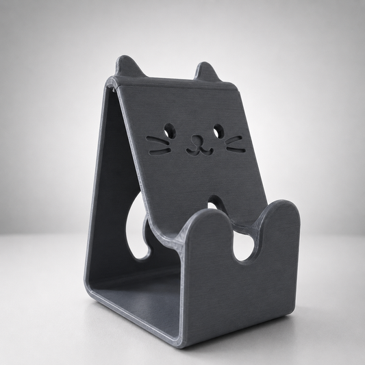 Cute Cat Mobile Phone Stand | 3D Printed Desk Holder | Universal Smartphone Stand