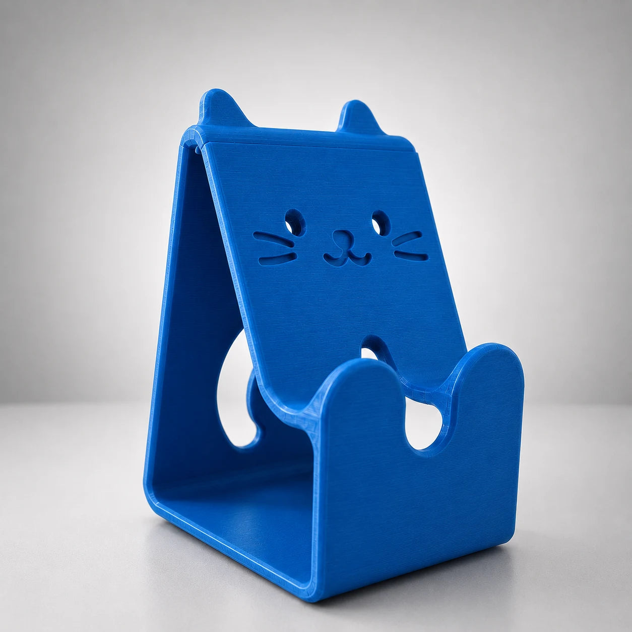 Cute Cat Mobile Phone Stand – 3D Printed Desk Holder | Crivon3d