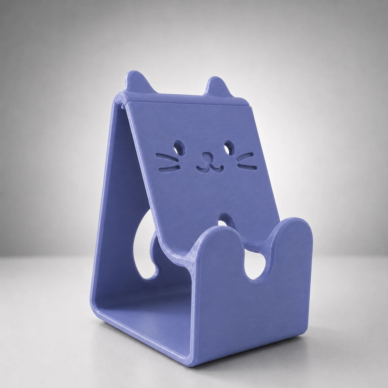 Cute Cat Mobile Phone Stand – 3D Printed Desk Holder | Crivon3d