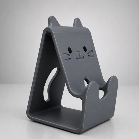 Cute Cat Mobile Phone Stand | 3D Printed Desk Holder | Universal Smartphone Stand